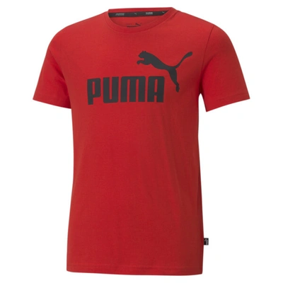 Puma Kids' Essentials Logo Boys' T-shirt In High Risk Red