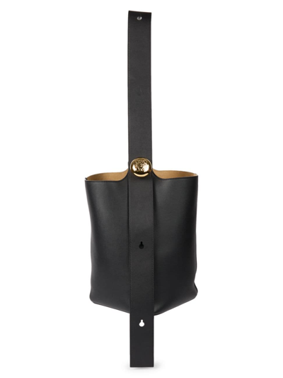 Loewe Anagram Pebble Leather Bucket Bag In Black