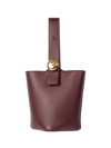 Loewe Women's Mini Pebbled Leather Bucket Bag In Dark Burgundy