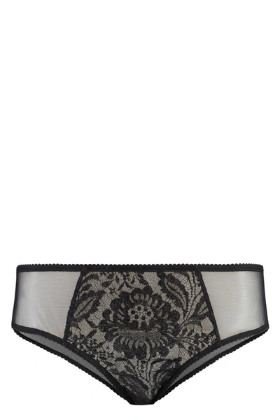 Dolce & Gabbana Lace And Tulle Panties In Black