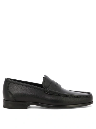 Ferragamo Dupont Leather Loafers In Black