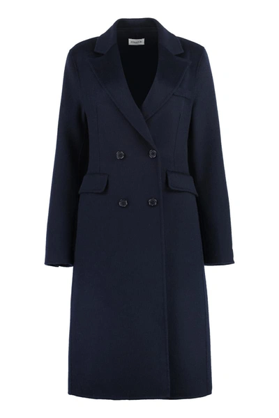 P.a.r.o.s.h. Double-breasted Wool Coat In Blue