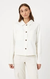 MAVI NOLA JACKET IN OFF WHITE WELL BLUE