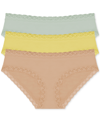 Natori Bliss 3-pack French Cut Briefs In Morning Dew,pale Yellow,caf