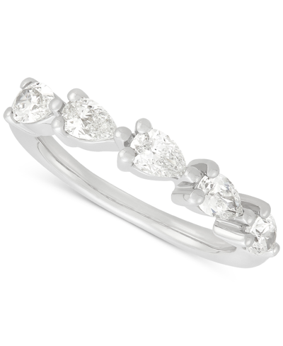 Macy's Diamond Pear-shaped Band (1 Ct. T.w.) In 14k White Gold