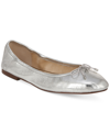 Sam Edelman Flora Ballet Flat In Soft Silver