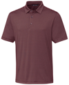 Cutter & Buck Forge Pencil Stripe Golf Polo In Bordeaux