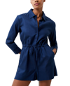 FRENCH CONNECTION WOMEN'S BODIE 3/4-SLEEVE DRAWSTRING-WAIST ROMPER