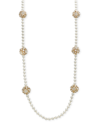 CHARTER CLUB GOLD-TONE LONG BEADED NECKLACE, 42" + 2" EXTENDER, CREATED FOR MACY'S