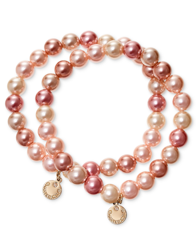 Charter Club 2-pc. Set Imitation Pearl Stretch Bracelets, Created For Macy's In Multi