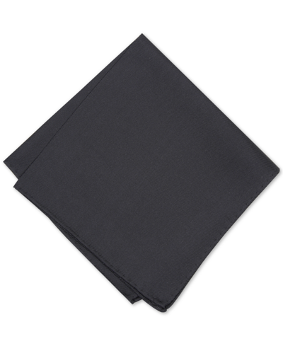 Alfani Men's Solid Pocket Square, Created For Macy's In Black