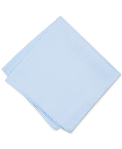 Alfani Men's Solid Pocket Square, Created For Macy's In Lt Blue