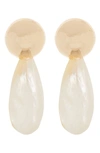 NAKAMOL CHICAGO BALL MOTHER OF PEARL DROP EARRINGS