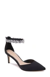 JEWEL BADGLEY MISCHKA RALEIGH POINTED TOE ANKLE STRAP PUMP