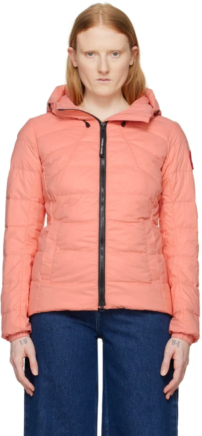 Canada Goose Abbott Puffy Jacket With Hood In Pink