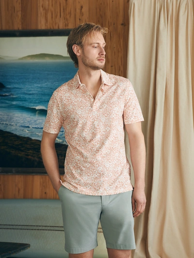 Faherty Movement&trade; Short-sleeve Pique Polo Shirt In Hilo Rose Floral Print