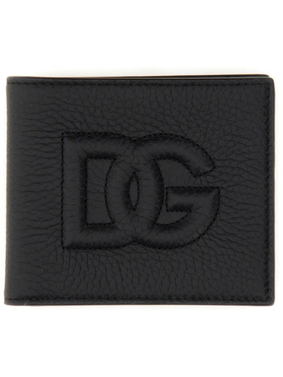Dolce & Gabbana Dg Logo Bifold Wallet In Black