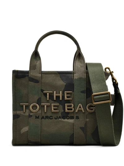 Marc Jacobs The Small Camo Jacquard Tote Bag In Grün