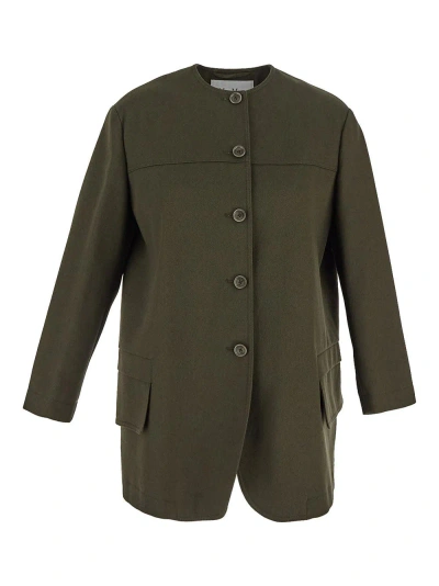 Max Mara Recital Jacket In Military Green