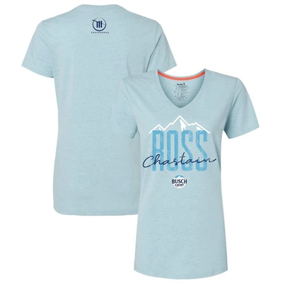Trackhouse Racing Team Collection Women's  Blue Ross Chastain Mountains V-neck T-shirt