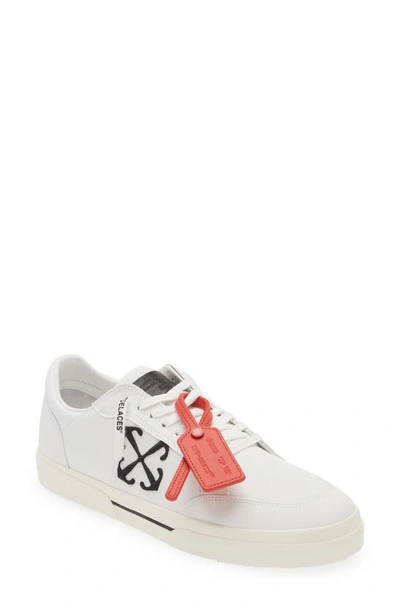 Off-white Vulcanized Contrasting-tag Canvas Trainers In White