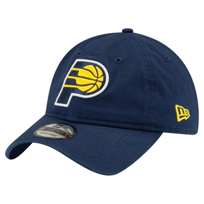 New Era Men's  Navy Indiana Pacers Team 2.0 9twenty Adjustable Hat In Black/black