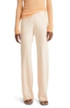 Vince High-waist Satin Bias Pants In Cantaloupe