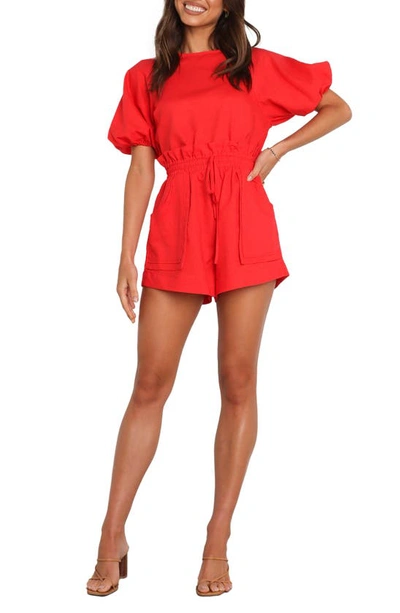 Petal And Pup Petal & Pup Chelsey Linen Blend Shirt & Shorts Set In Red