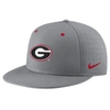 NIKE NIKE GRAY GEORGIA BULLDOGS USA SIDE PATCH TRUE AEROBILL PERFORMANCE FITTED HAT