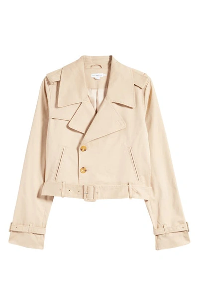 Good American Chino Cropped Trench Jacket In Champagne