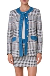 AKRIS PUNTO HOUNDSTOOTH JACQUARD JACKET