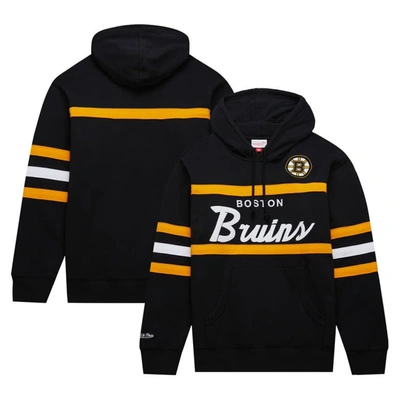 Mitchell & Ness Men's  Black Boston Bruins Head Coach Pullover Hoodie