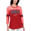 G-iii 4her By Carl Banks Red Washington Capitals Play The Game 3/4-sleeve T-shirt In Red