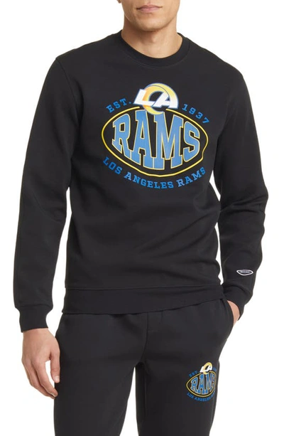 Hugo Boss X Nfl Los Angeles Rams Crewneck Sweatshirt In Los Angeles Rams Black