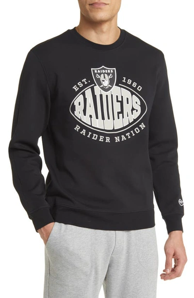 Hugo Boss Boss X Nfl Cotton-blend Sweatshirt With Collaborative Branding In Raiders