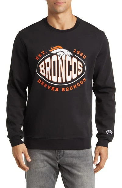 Hugo Boss Men's Boss X Nfl Cotton-blend Sweatshirt With Collaborative Branding In Broncos Charcoal