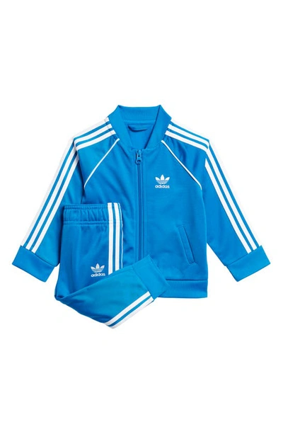 Adidas Originals Kids' Adicolor Sst Recycled Polyester Track Jacket & Pants Set In Royale Blue