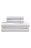 Calvin Klein Washed 200 Thread Count Percale Sheet Set In White