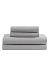Calvin Klein Pearl Edge 300 Thread Count Sateen Sheet Set In Grey