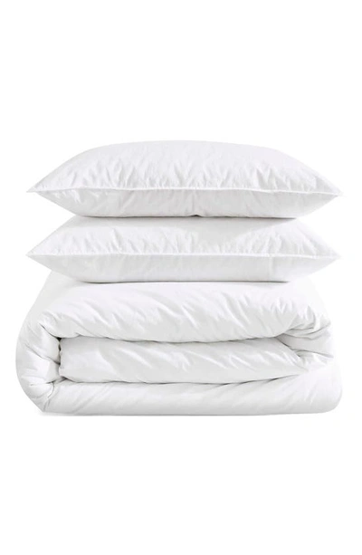 Calvin Klein Washed Percale Duvet & Shams Set In White