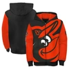 Outerstuff Youth Fanatics Branded Orange/black Baltimore Orioles Postcard Full-zip Hoodie Jacket In Black