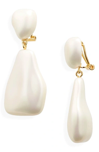 Lele Sadoughi Women's Wilma Goldtone & Imitation Pearl Drop Earrings In White/gold