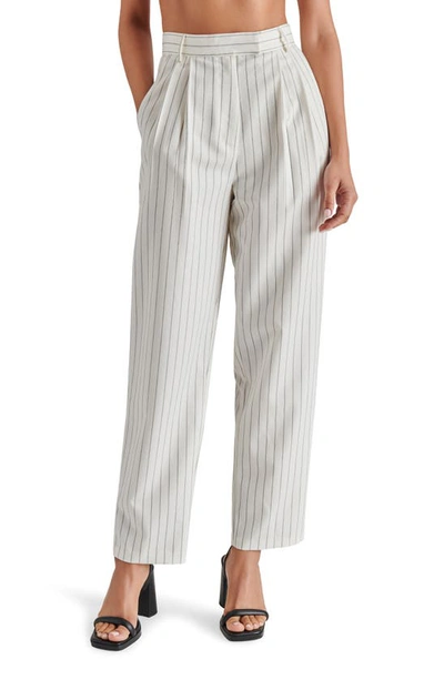 Steve Madden Rumi High Rise Striped Pants In Cream