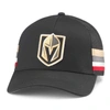 AMERICAN NEEDLE AMERICAN NEEDLE BLACK VEGAS GOLDEN KNIGHTS HOTFOOT STRIPES TRUCKER ADJUSTABLE HAT