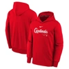 NIKE YOUTH NIKE RED ST. LOUIS CARDINALS AUTHENTIC COLLECTION PERFORMANCE PULLOVER HOODIE