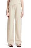 Vince Brushed Flannel Wide Leg Pants In Artichoke