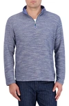 Robert Graham Ledson Space Dye Quarter Zip Top In Navy