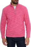 Robert Graham Ledson Space Dye Quarter Zip Top In Magenta