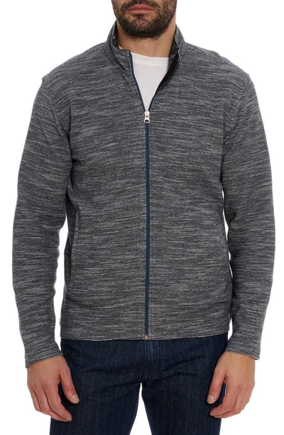 ROBERT GRAHAM TABLAS SPACE DYE ZIP-UP COTTON KNIT JACKET