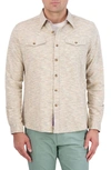 dressing gownRT GRAHAM STRORRS SPACE DYE KNIT BUTTON-UP SHIRT